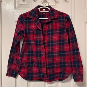 Uniqlo Blue and Red Flannel Shirt (XS)